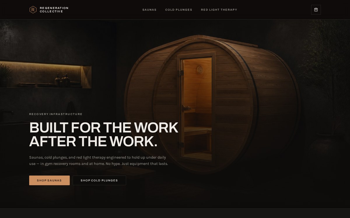 Regeneration Collective website screenshot