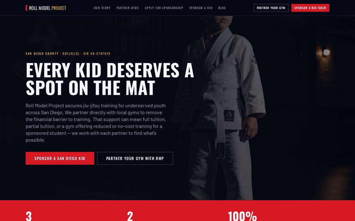 Roll Model Project website screenshot